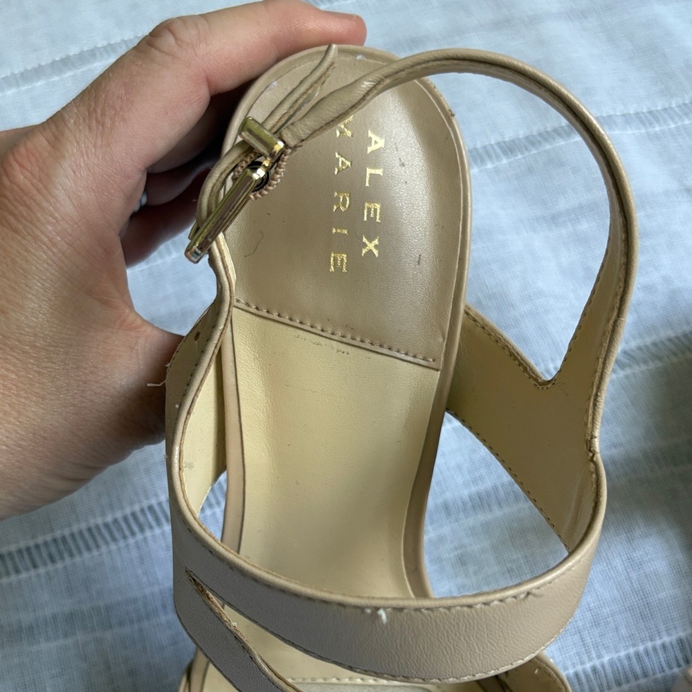 Alex Marie NWOT Nude Strappy Sandals - Picture 3 of 13